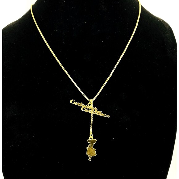 Disney Couture 2006 Alice in Wonderland Y Necklace Curious and Curiouser NWT - Picture 1 of 6